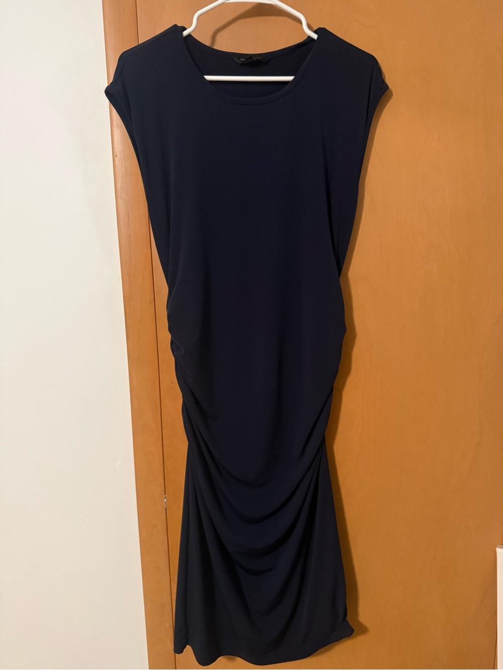Banana Republic Navy Draped Midi Dress